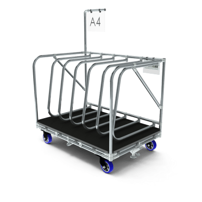 Sheet material trolley