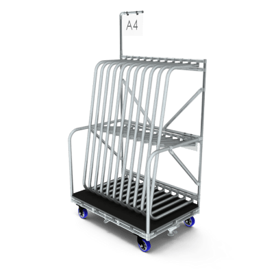 Sheet material trolley
