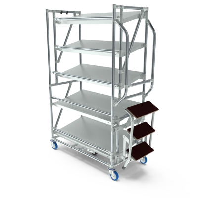 Picking trolley with stairs