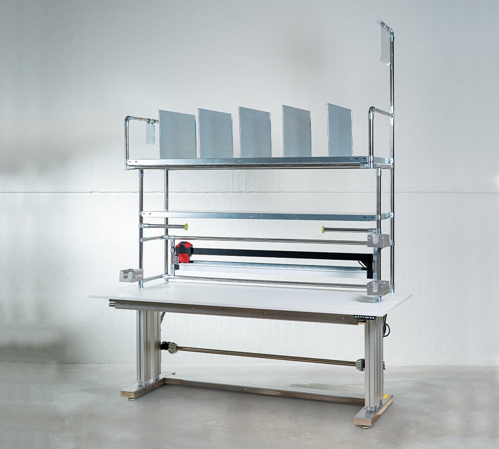 Adjustable packing tables