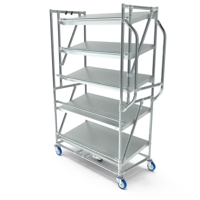 Kommissionierwagen mit Schrägböden