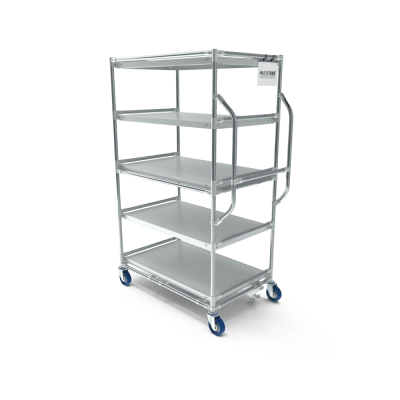 Pick trolley flat shelves