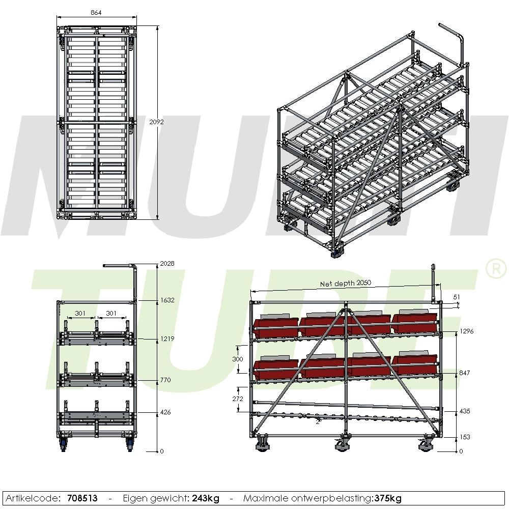 Cleanroom flow rack | 708513