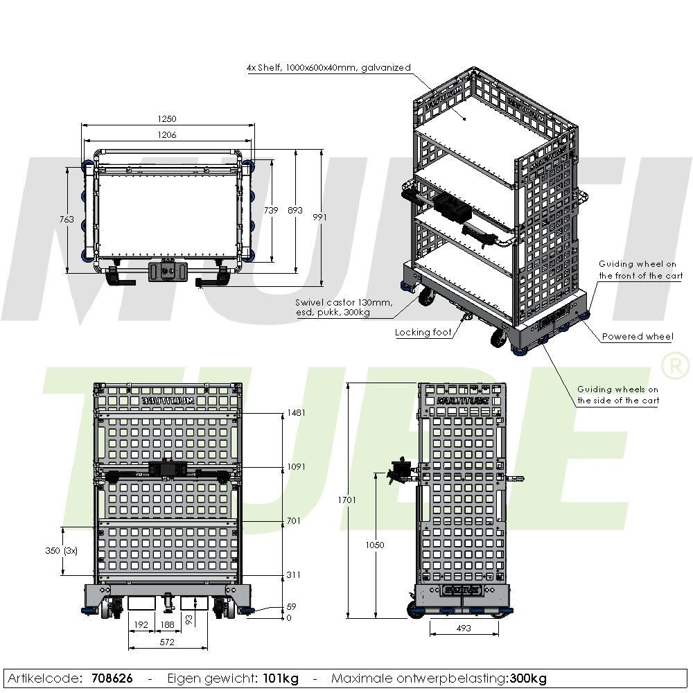 Powered picking cart, Blickle | 708626