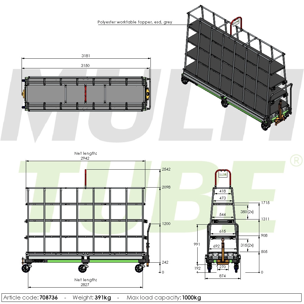 Holzwagen für Elektroschlepper | 708736