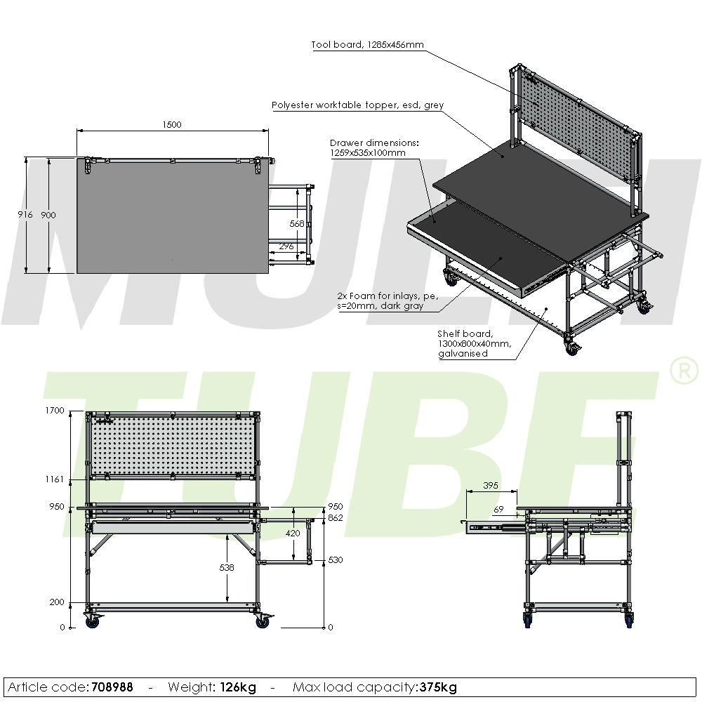 Mobiele werktafel | 708988