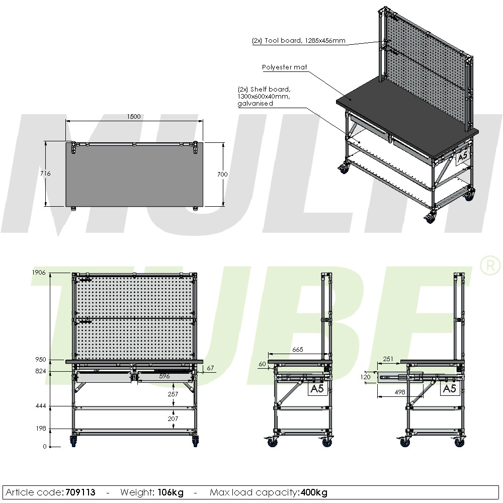 Mobile assembly table | 709113