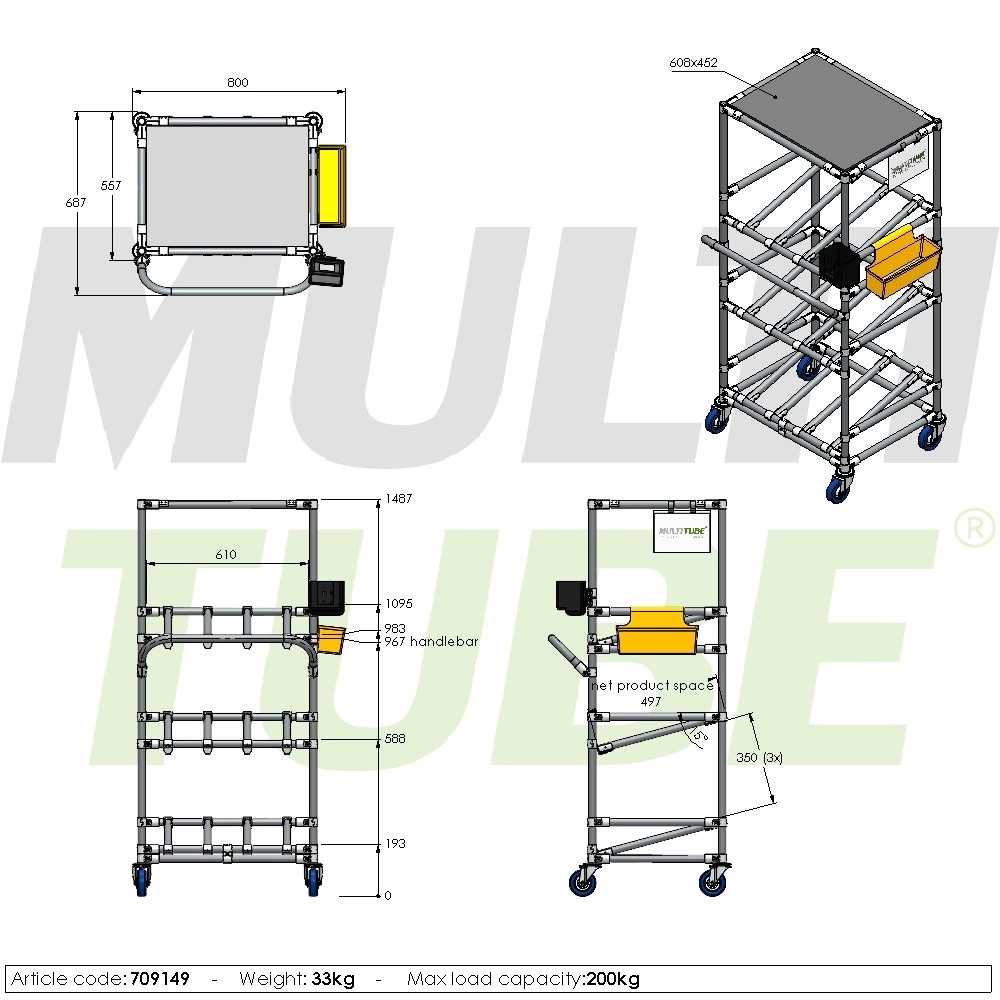 Wózek podnośnikowy ładowany od przodu | 709149