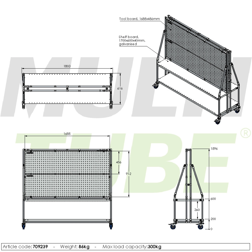 Doppelseitige Werkzeugwagen | 709239