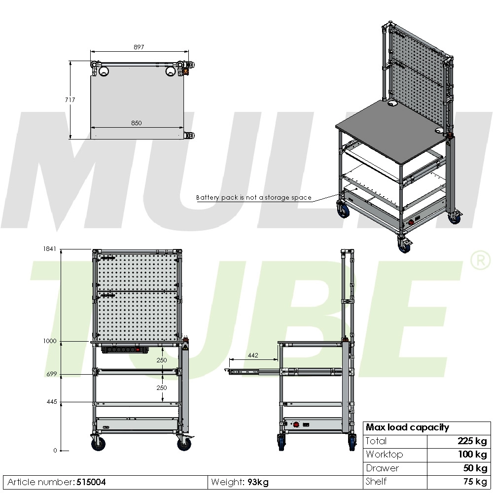 Mobile powered workstation | 515004
