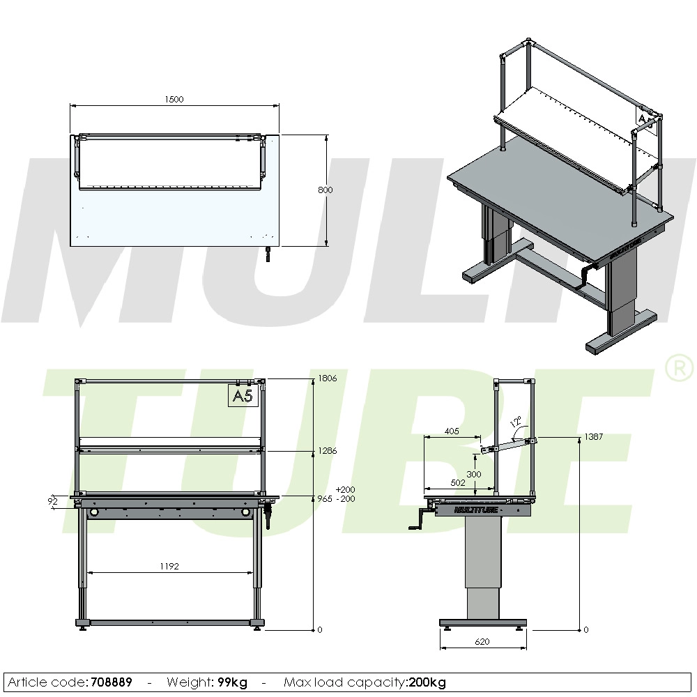 Verstellbarer Montagetisch | 708889