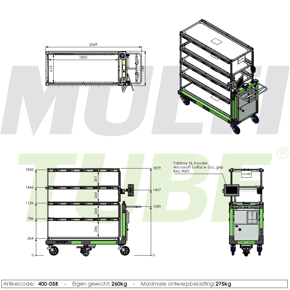 E-pick-to-light cart | 400-058