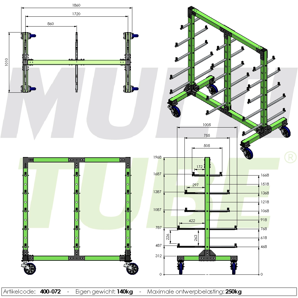 Support arm cart | 400-072