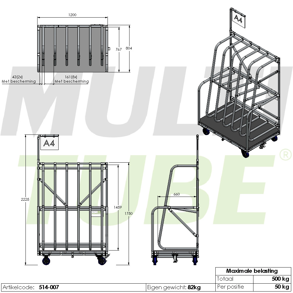 Sheet material trolley | 514-007