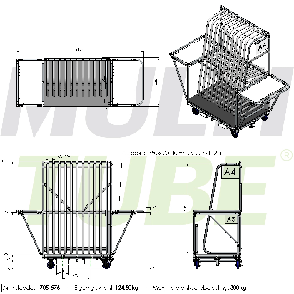 Sheet material trolley | 705-576