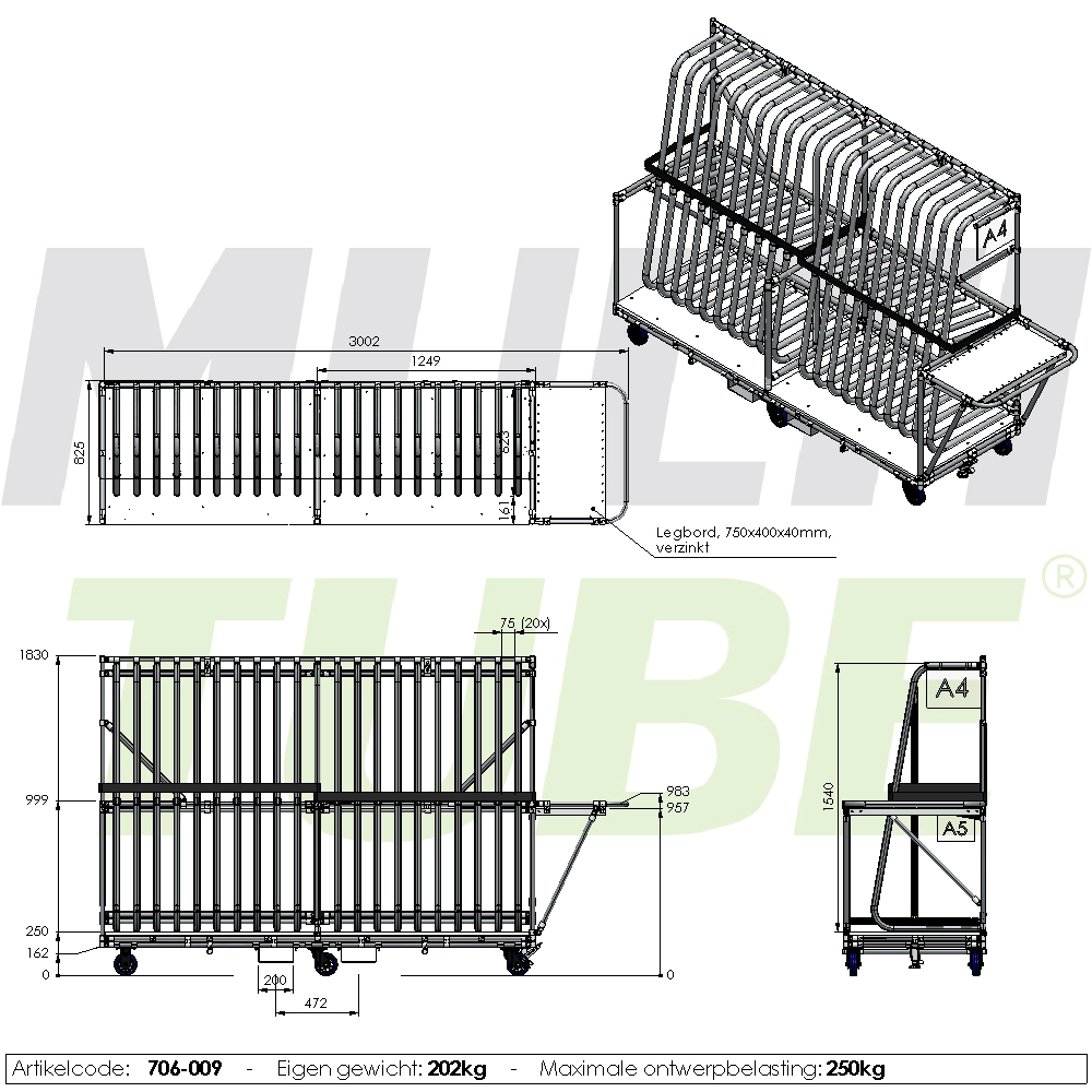 Wózek na płyty | 706-009