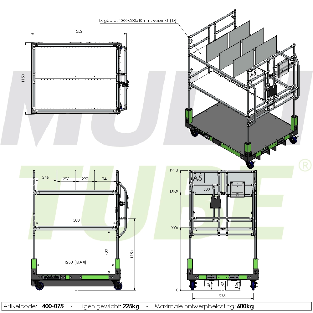 Forklift order picking cart | 400-075