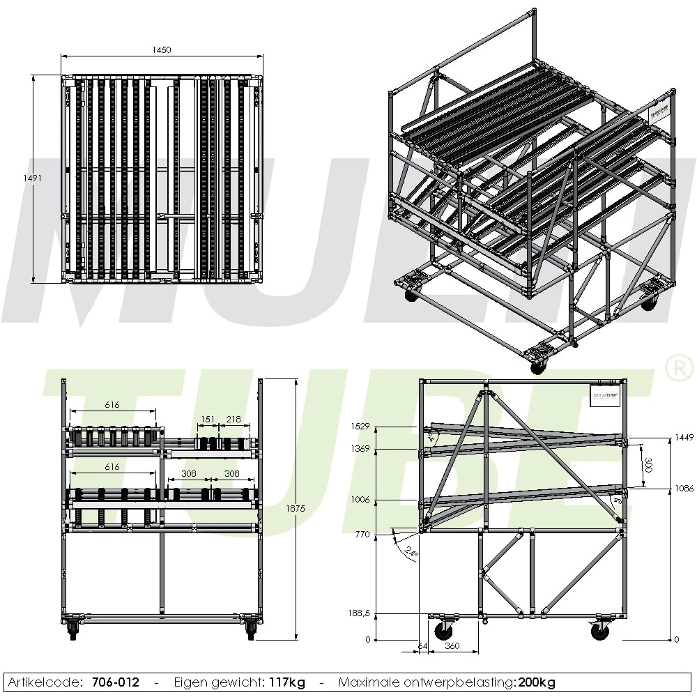 ESD Kanban rack | 706-012
