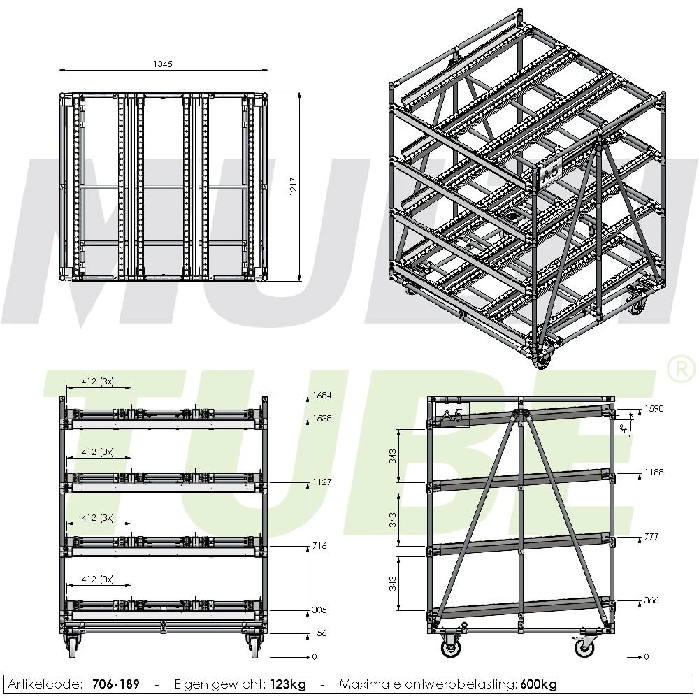 ESD Kanban rack | 706-189