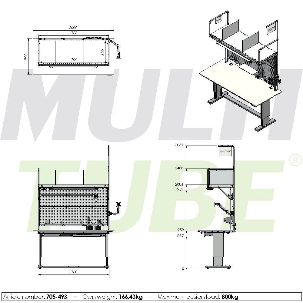 Verstelbare werktafel | 705-493