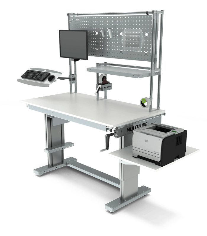 Ręcznie regulowany stół roboczy | 706-768