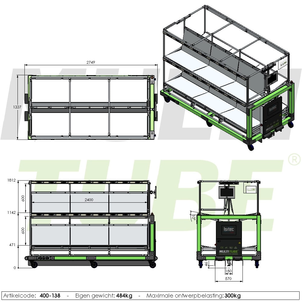 Forklift picking cart with pick-to-light | 400-138