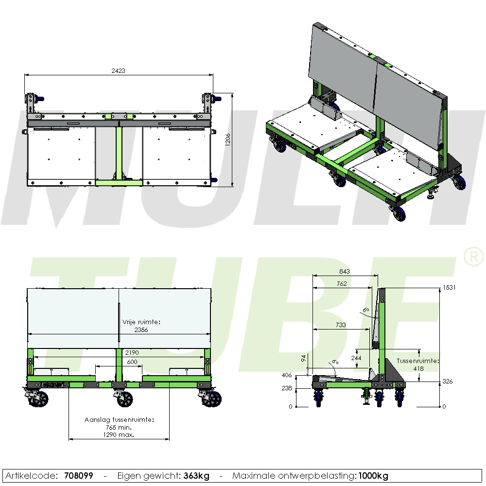Mobile cart for windows | 708099