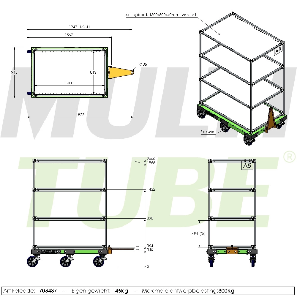 Wózek do transportu AGV | 708437