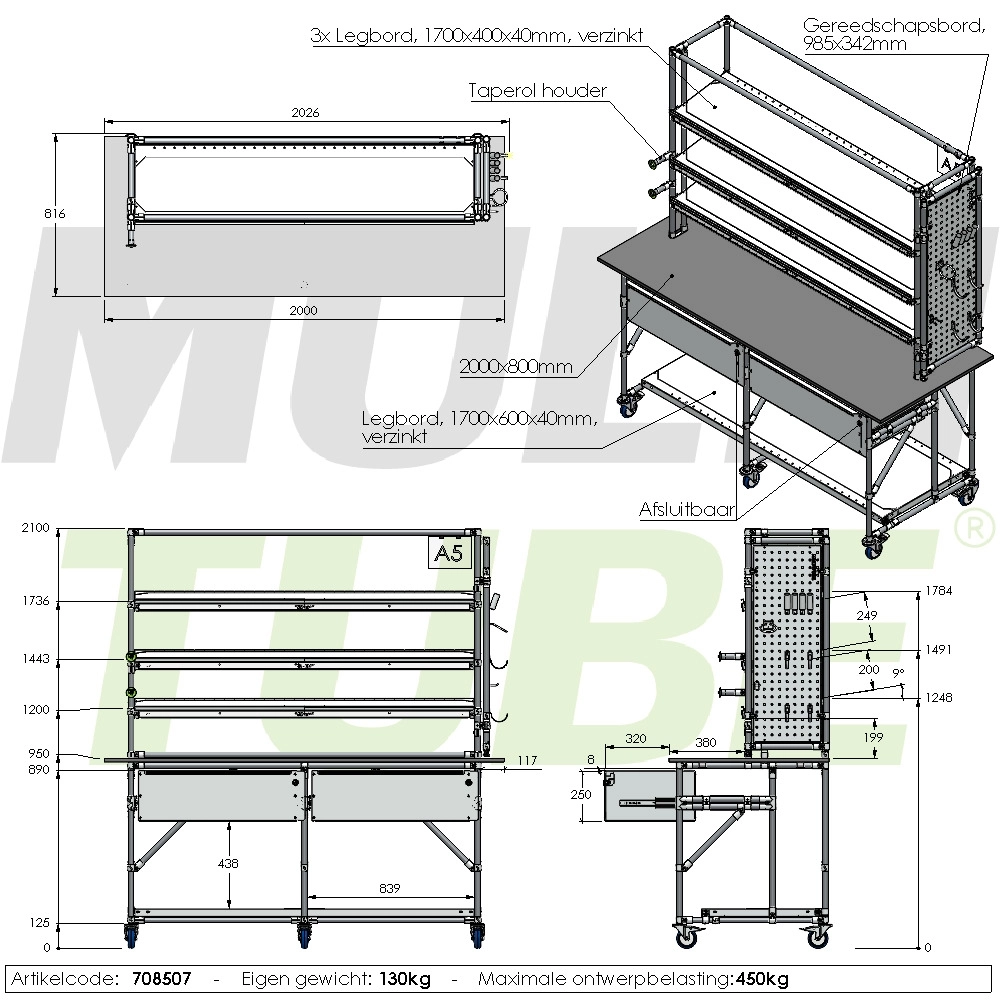 Mobilny stół roboczy | 708507