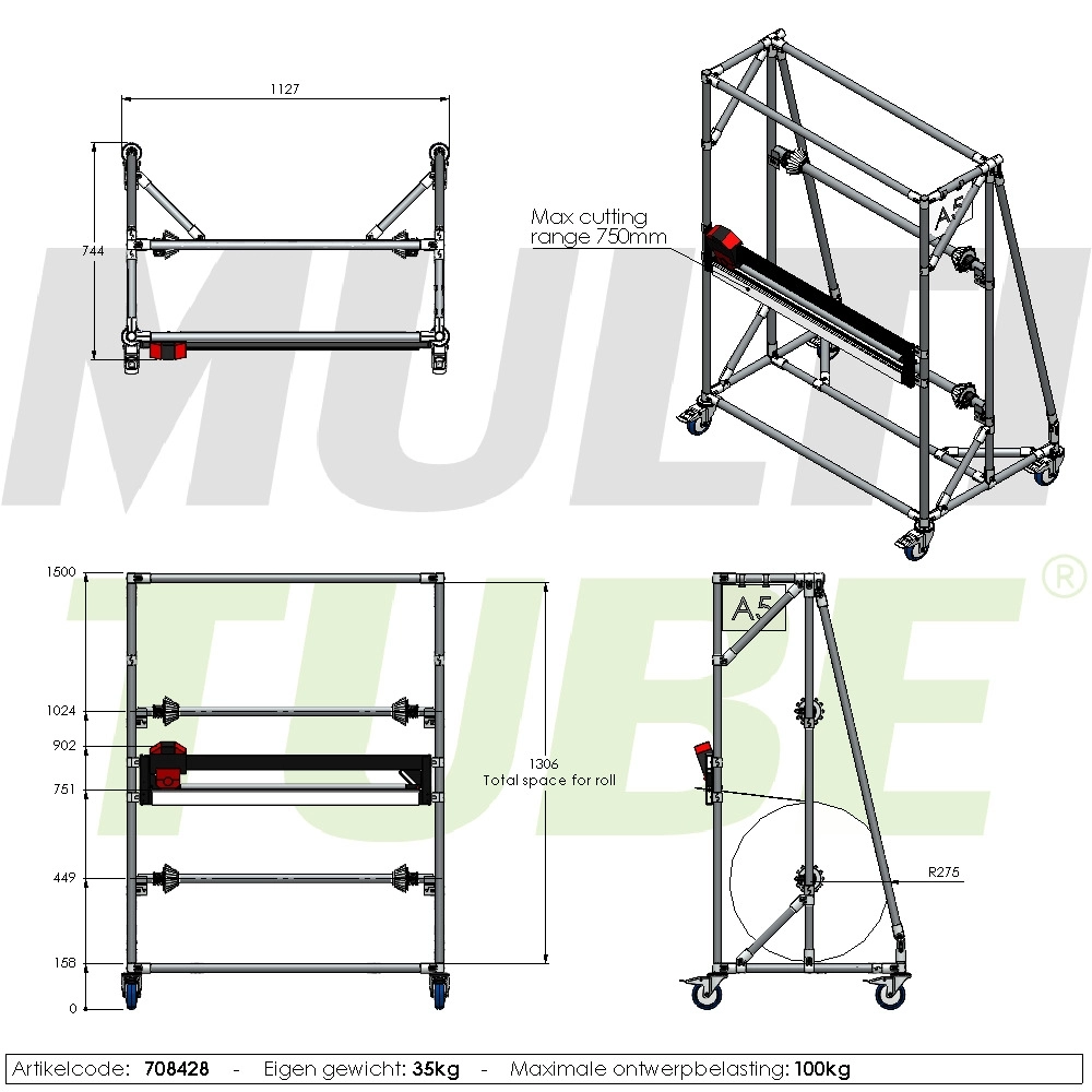 Trolley with cutting unit | 708428